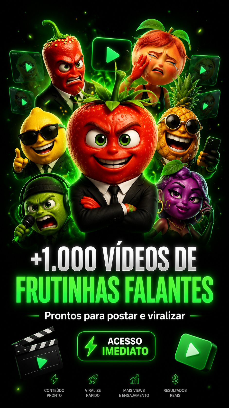 +1.000 vídeos de frutinhas falantes